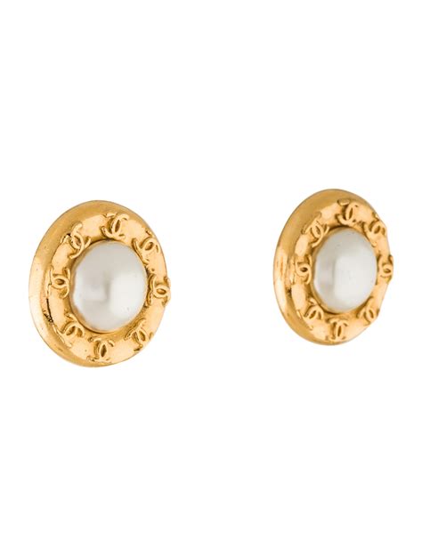 chanel button clip on earrings|chanel earrings the real.